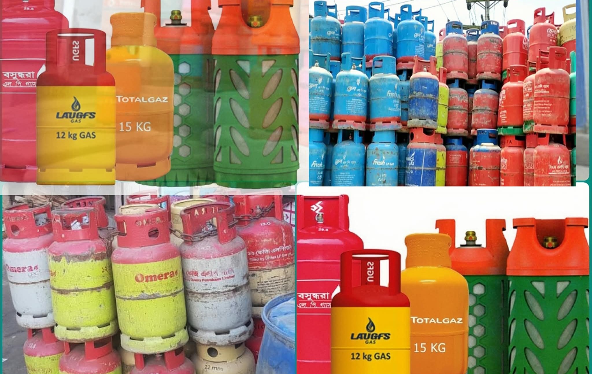 ১২ কেজির সিলিন্ডার ১৩৪১ টাকা হলেও গোদাগাড়ীতে ভিন্ন চিত্র