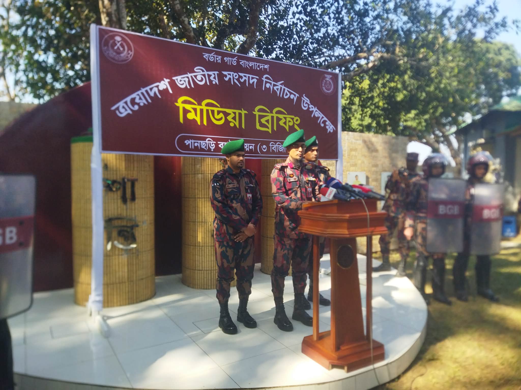 জাতীয় নির্বাচন ও গণভোট উপলক্ষে পানছড়িতে ৩ বিজিবির ব্যাপক নিরাপত্তা প্রস্তুতি; মোতায়েন ৬ প্লাটুন সদস্য