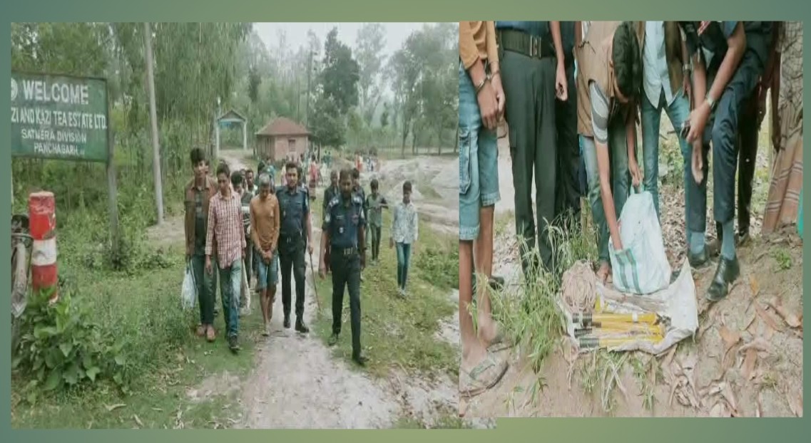 পঞ্চগড়ে আন্তঃজেলা ডাকাত দলের ১০ সদস্য আটক, দেশীয় অস্ত্র ও মাইক্রোবাস জব্দ